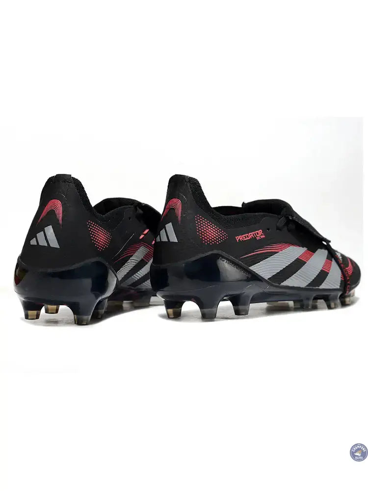 Predator Elite Fold-over Tongue AG Stealth Victory - Noir/Gris/Lucid Red