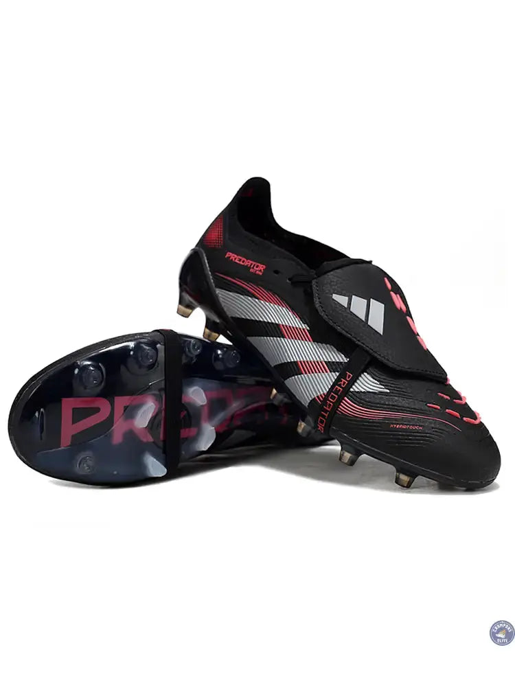 Predator Elite Fold-over Tongue AG Stealth Victory - Noir/Gris/Lucid Red