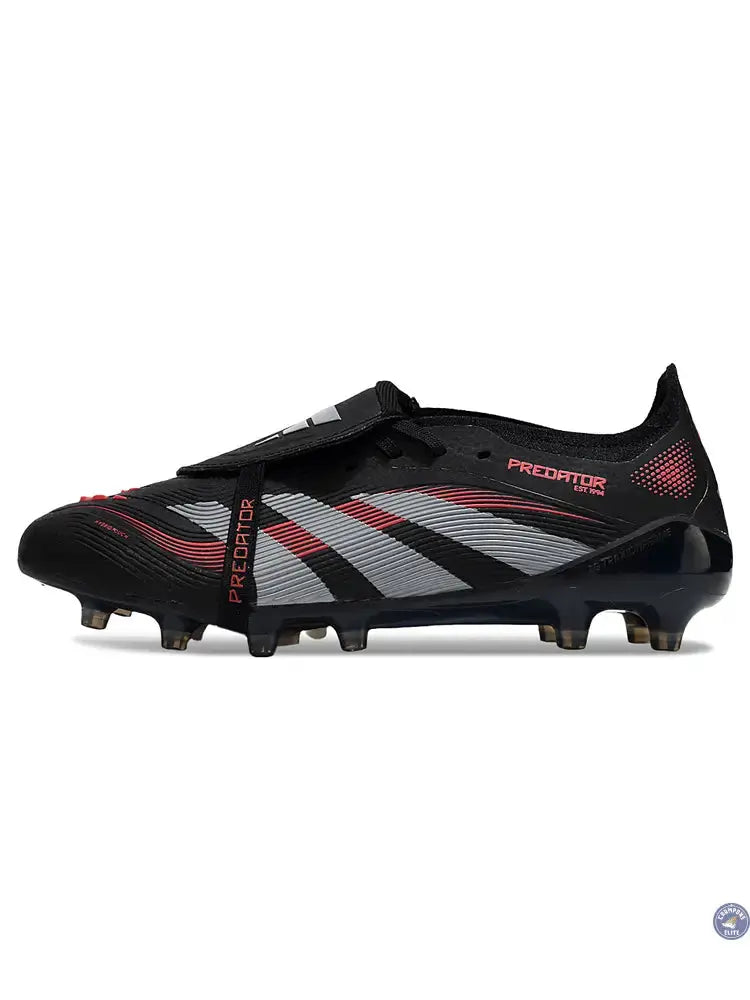 Predator Elite Fold-over Tongue AG Stealth Victory - Noir/Gris/Lucid Red