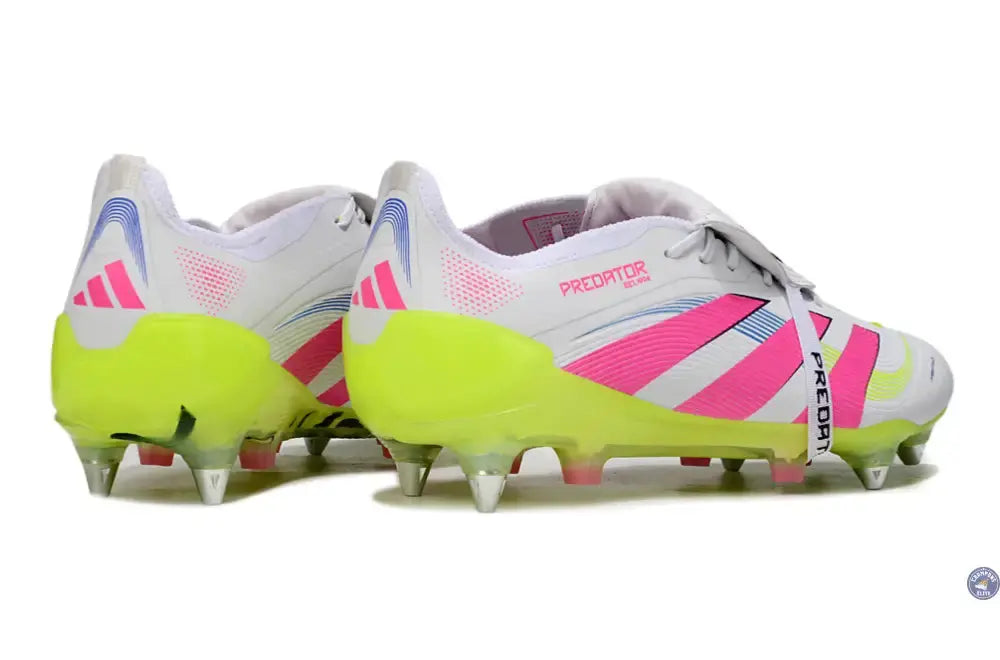 PREDATOR ELITE FOLD-OVER TONGUE SG CELESTIAL VICTORY - BLANC/ROSE/VERT