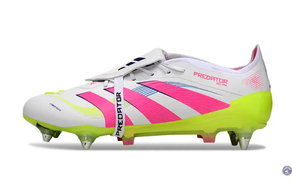 PREDATOR ELITE FOLD-OVER TONGUE SG CELESTIAL VICTORY - BLANC/ROSE/VERT