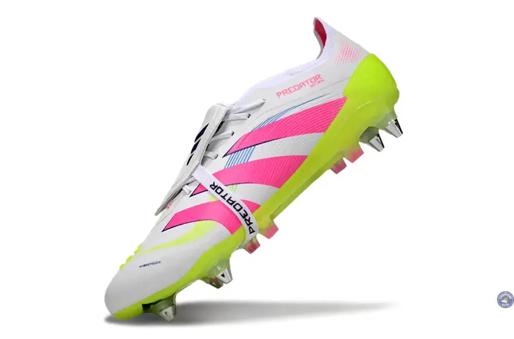 PREDATOR ELITE FOLD-OVER TONGUE SG CELESTIAL VICTORY - BLANC/ROSE/VERT