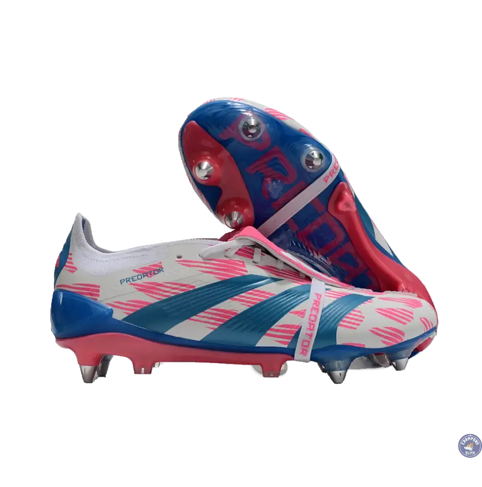 Predator Elite Fold-over Tongue SG Reemergence - Blanc/Bleu/Rose