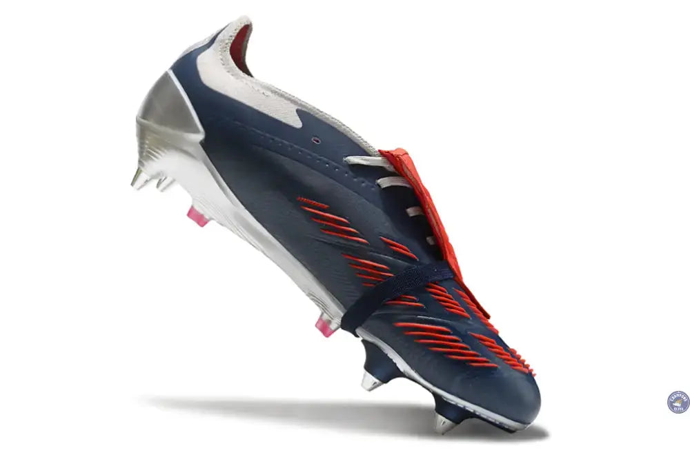 Predator Elite Fold-over Tongue SG Roteiro - Argenté/Bleu marine/Rouge ÉDITION LIMITÉE
