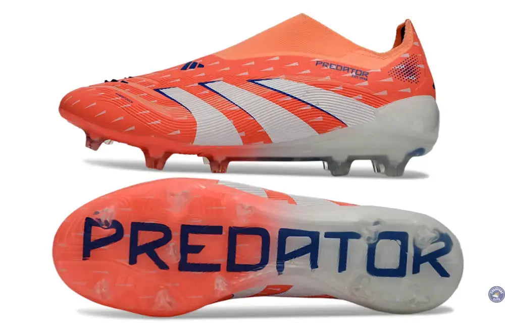 PREDATOR ELITE LACELESS FG CORAL BLAZE - CORAL/BLANC/BEAM ORANGE