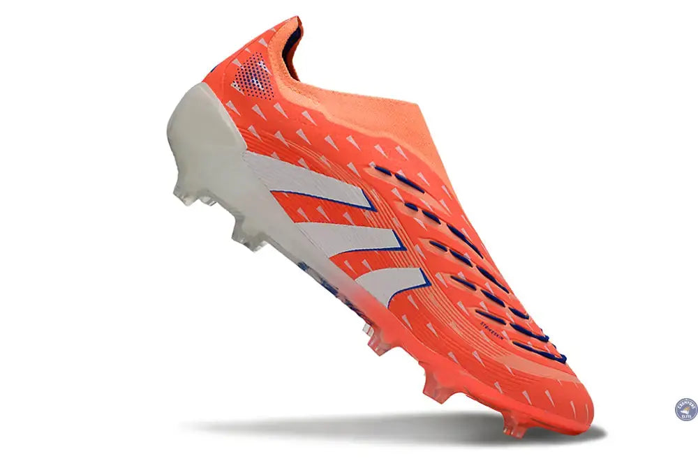 PREDATOR ELITE LACELESS FG CORAL BLAZE - CORAL/BLANC/BEAM ORANGE