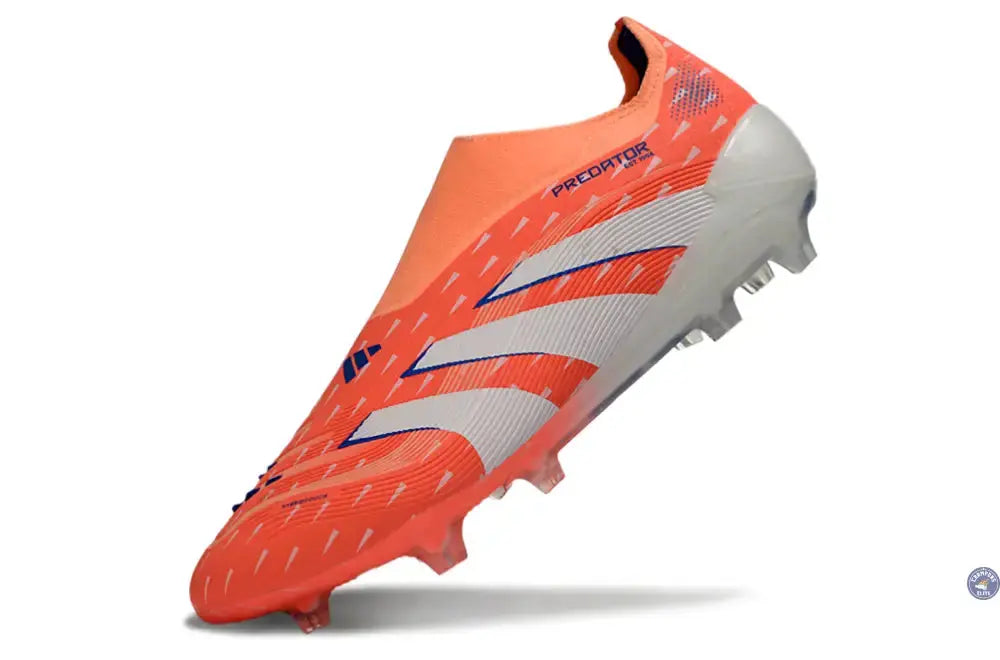 PREDATOR ELITE LACELESS FG CORAL BLAZE - CORAL/BLANC/BEAM ORANGE