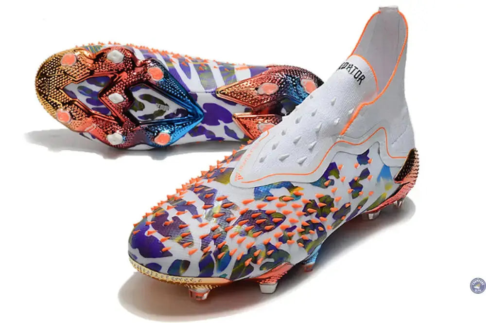 Predator Freak Laceless FG Paul Pogba X Stella McCartney - Blanc/Noir/Orange ÉDITION LIMITÉE
