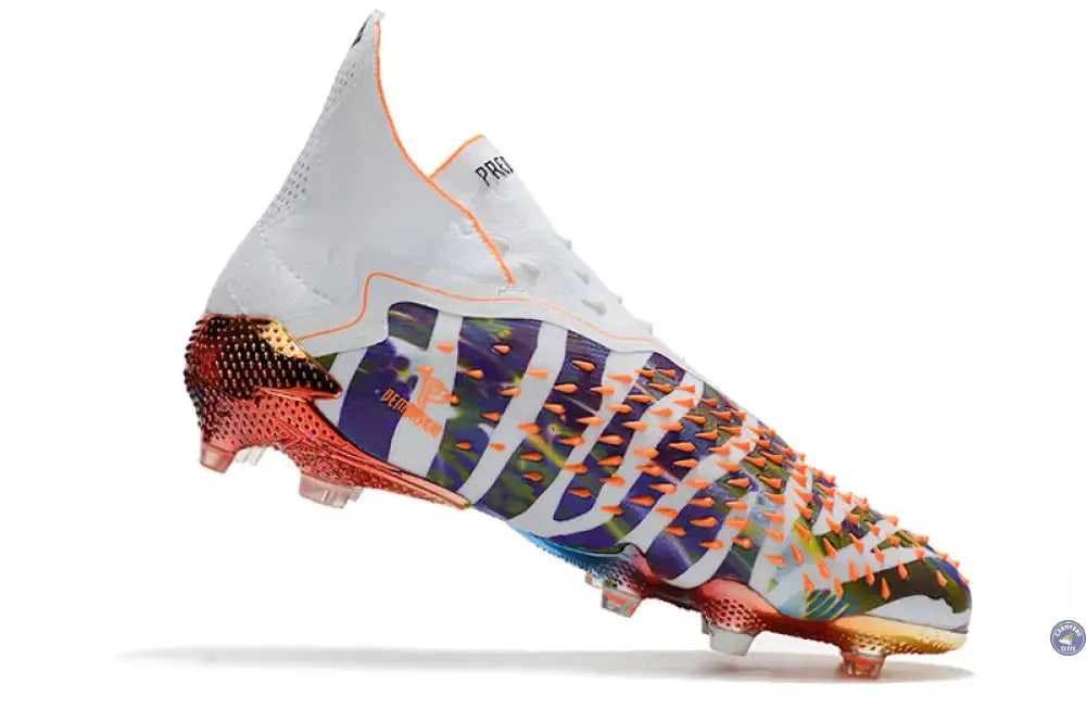 Predator Freak Laceless FG Paul Pogba X Stella McCartney - Blanc/Noir/Orange ÉDITION LIMITÉE