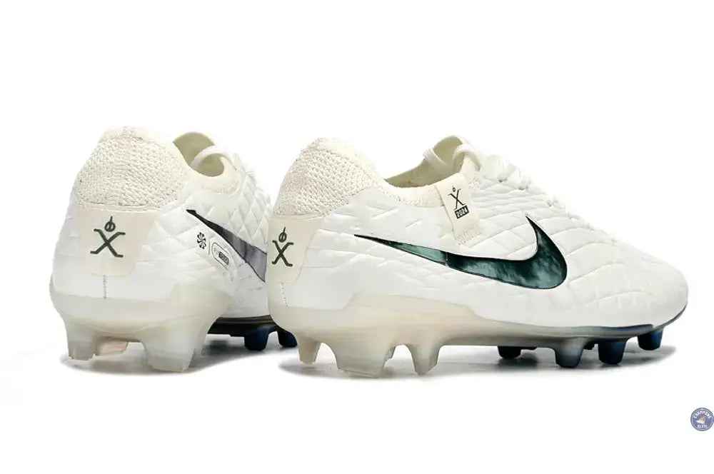 Tiempo Legend 10 Elite FG Pearl - Blanc Cassé/Turquoise
