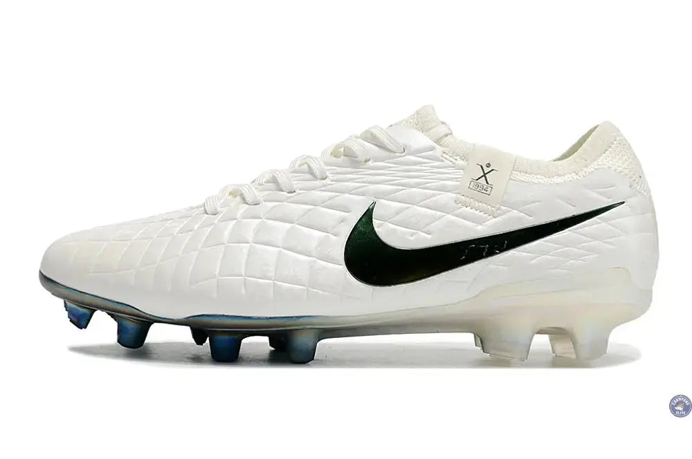 Tiempo Legend 10 Elite FG Pearl - Blanc Cassé/Turquoise