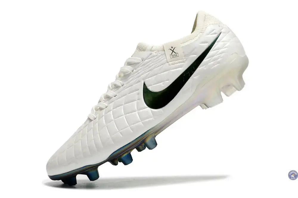 Tiempo Legend 10 Elite FG Pearl - Blanc Cassé/Turquoise