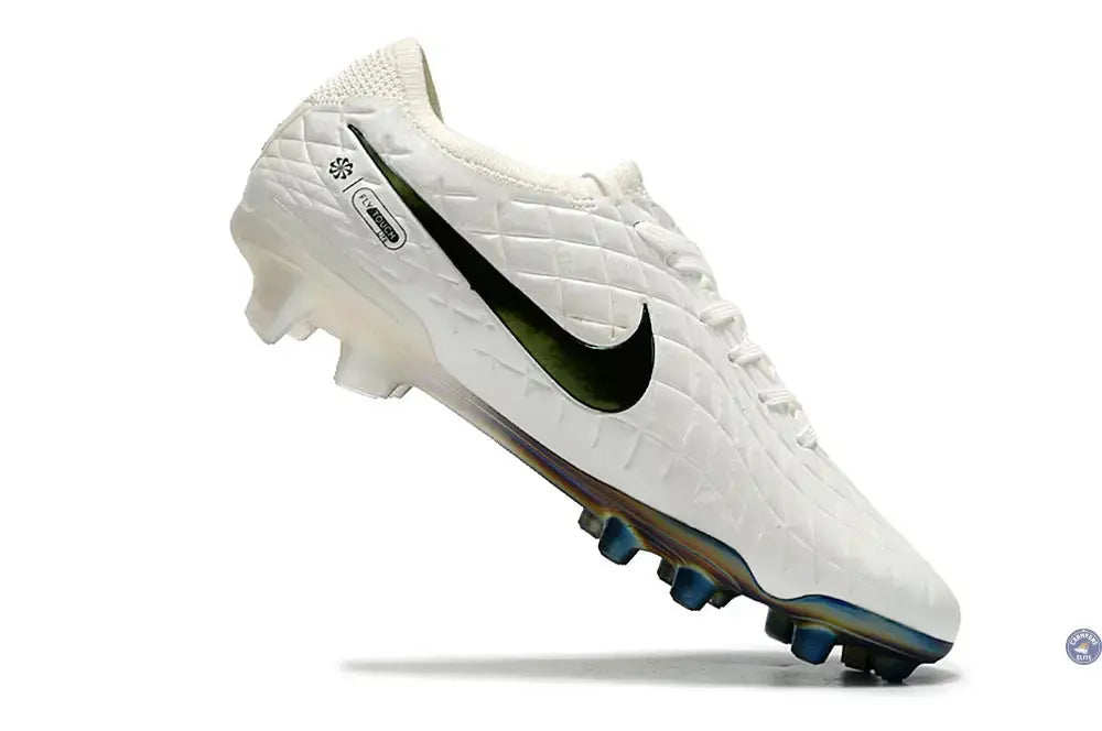 Tiempo Legend 10 Elite FG Pearl - Blanc Cassé/Turquoise