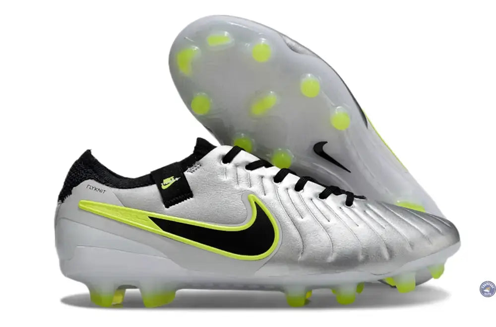 Tiempo Legend 10 Pro FG Mad Voltage - Argenté/Noir/Jaune Fluo