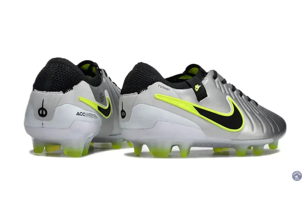 Tiempo Legend 10 Pro FG Mad Voltage - Argenté/Noir/Jaune Fluo
