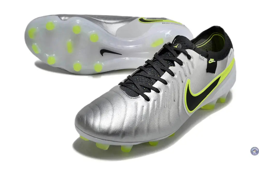 Tiempo Legend 10 Pro FG Mad Voltage - Argenté/Noir/Jaune Fluo