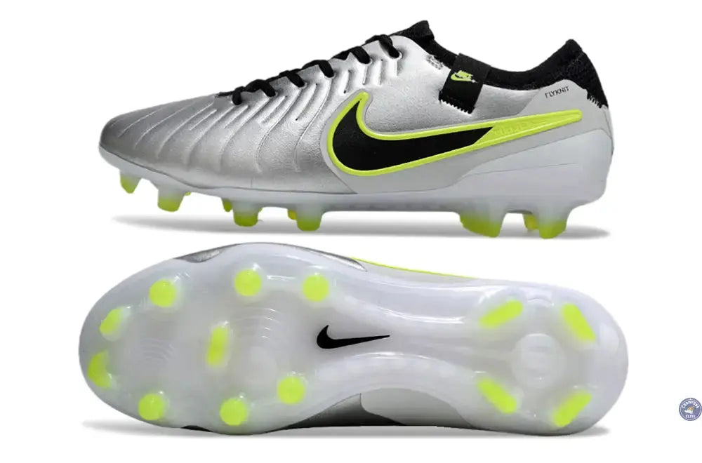 Tiempo Legend 10 Pro FG Mad Voltage - Argenté/Noir/Jaune Fluo