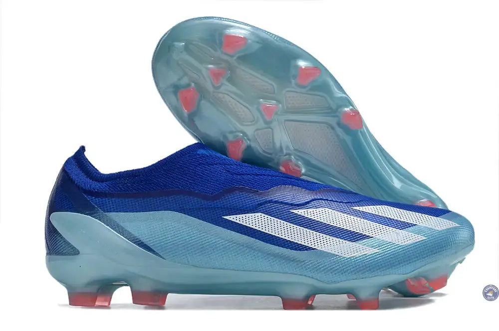 X Crazyfast Elite Laceless FG Marinerush - Bleu/Blanc/Rouge