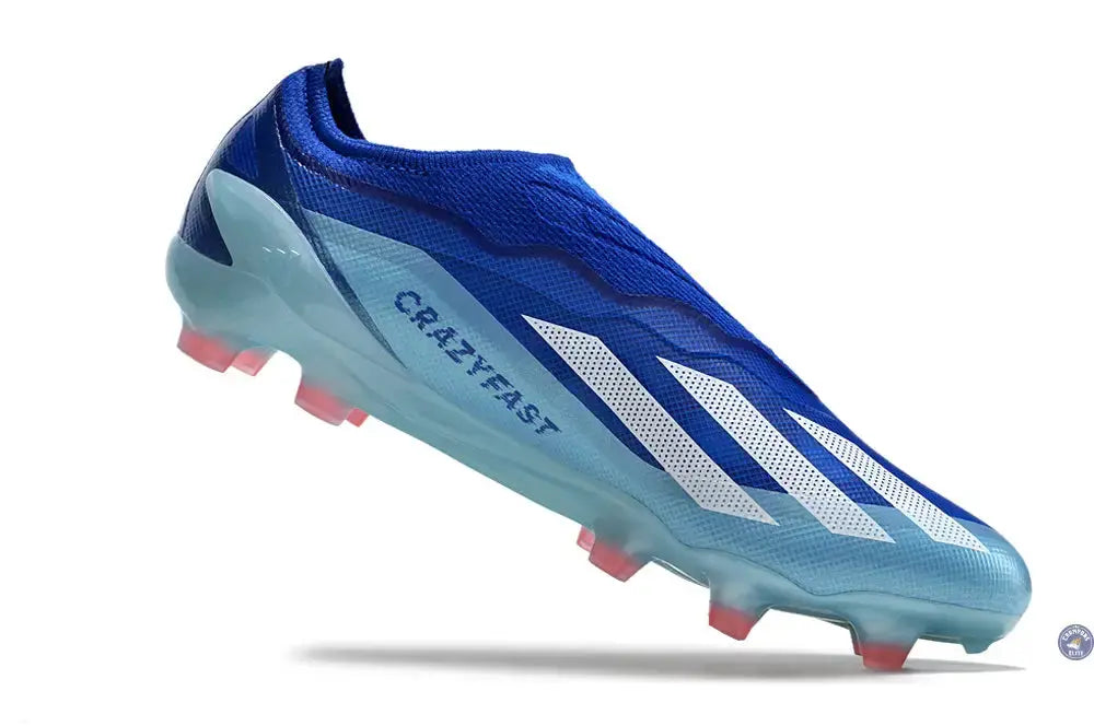 X Crazyfast Elite Laceless FG Marinerush - Bleu/Blanc/Rouge